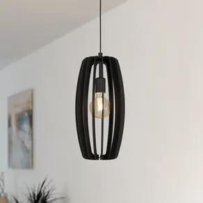 Bajazzara pendant light, one cage shade, black