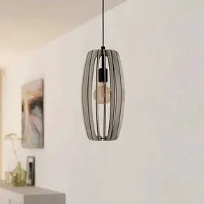 Bajazzara hanging light, one cage shade, sand colour