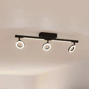 Cardillio 2 LED downlight black with three rings