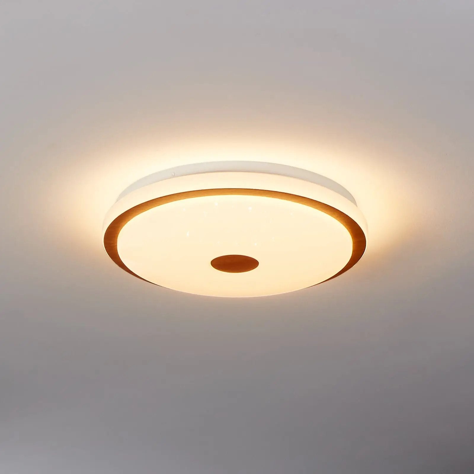 Lanciano 1 LED ceiling lamp with remote control Ø38cm