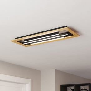 LED ceiling lamp Tirrenara, remote control, 78x31cm