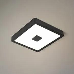 Iphias 2 LED outdoor ceiling light, 21x21 cm, black