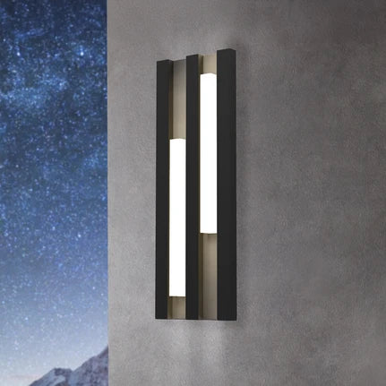 LED outdoor wall light Fandina, black