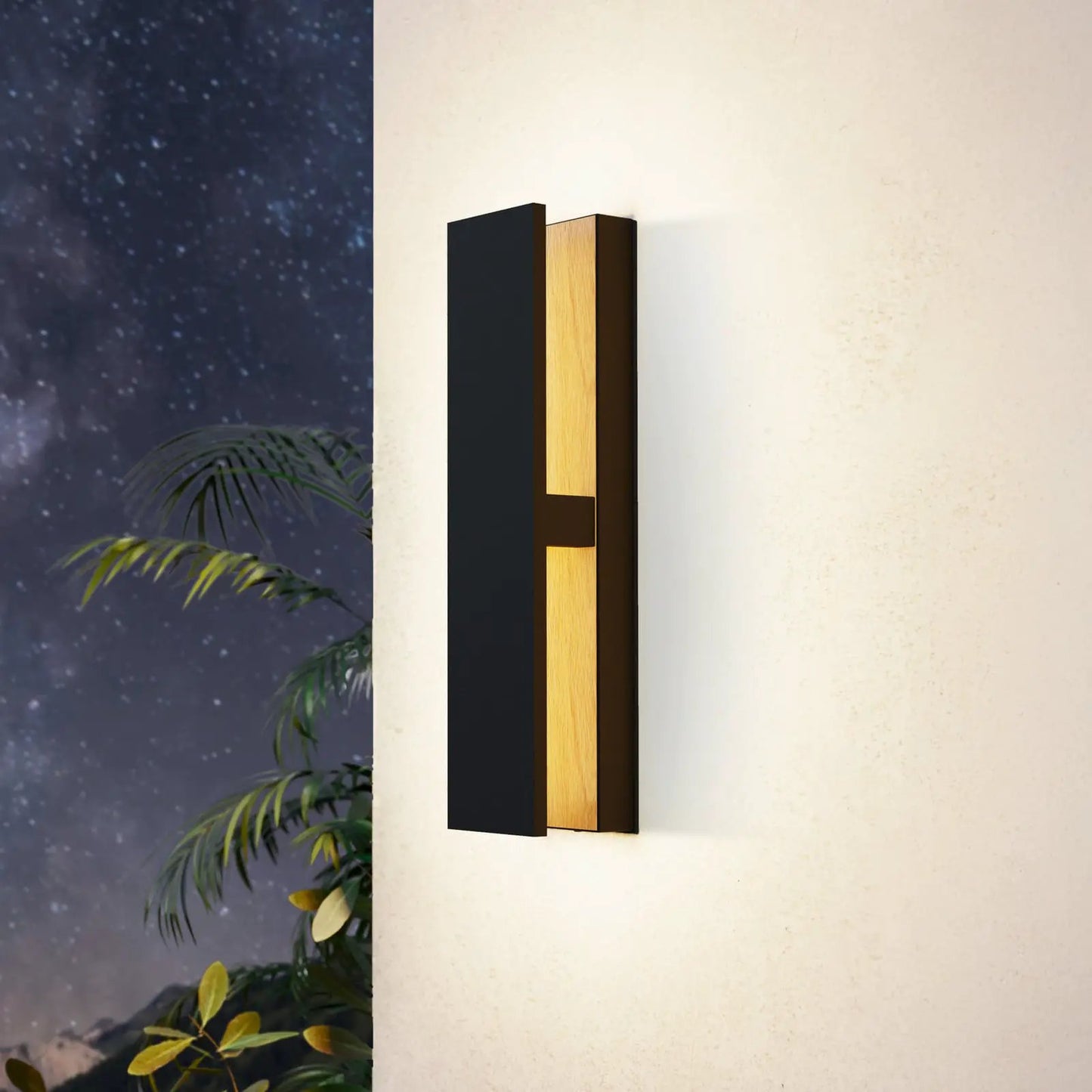 LED outdoor wall light Costorio, indirect, black