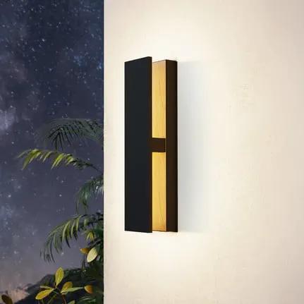 LED outdoor wall light Costorio, indirect, black