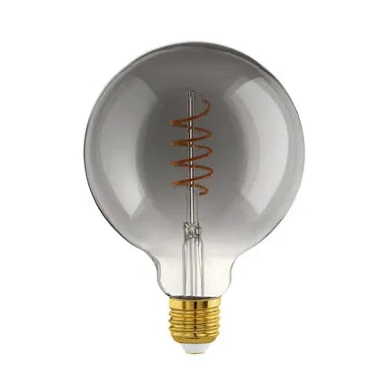 LED globe E27 G125 4W filament black-transparent