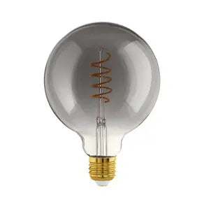 LED globe E27 G125 4W filament black-transparent