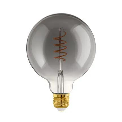 LED globe E27 G125 4W filament black-transparent