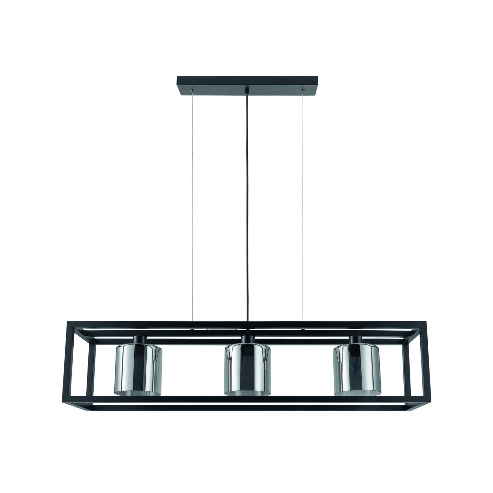EGLO Brisling hanging light, three-bulb, black