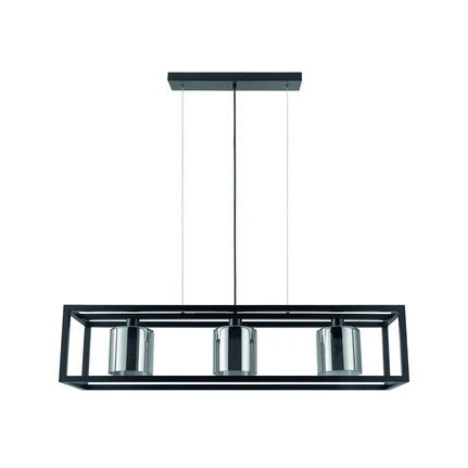 EGLO Brisling hanging light, three-bulb, black