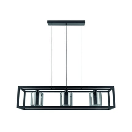 EGLO Brisling hanging light, three-bulb, black