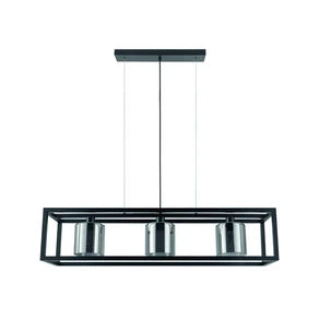 EGLO Brisling hanging light, three-bulb, black
