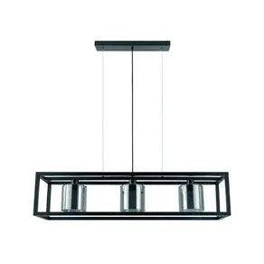 EGLO Brisling hanging light, three-bulb, black