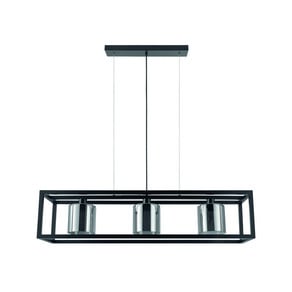 EGLO Brisling hanging light, three-bulb, black