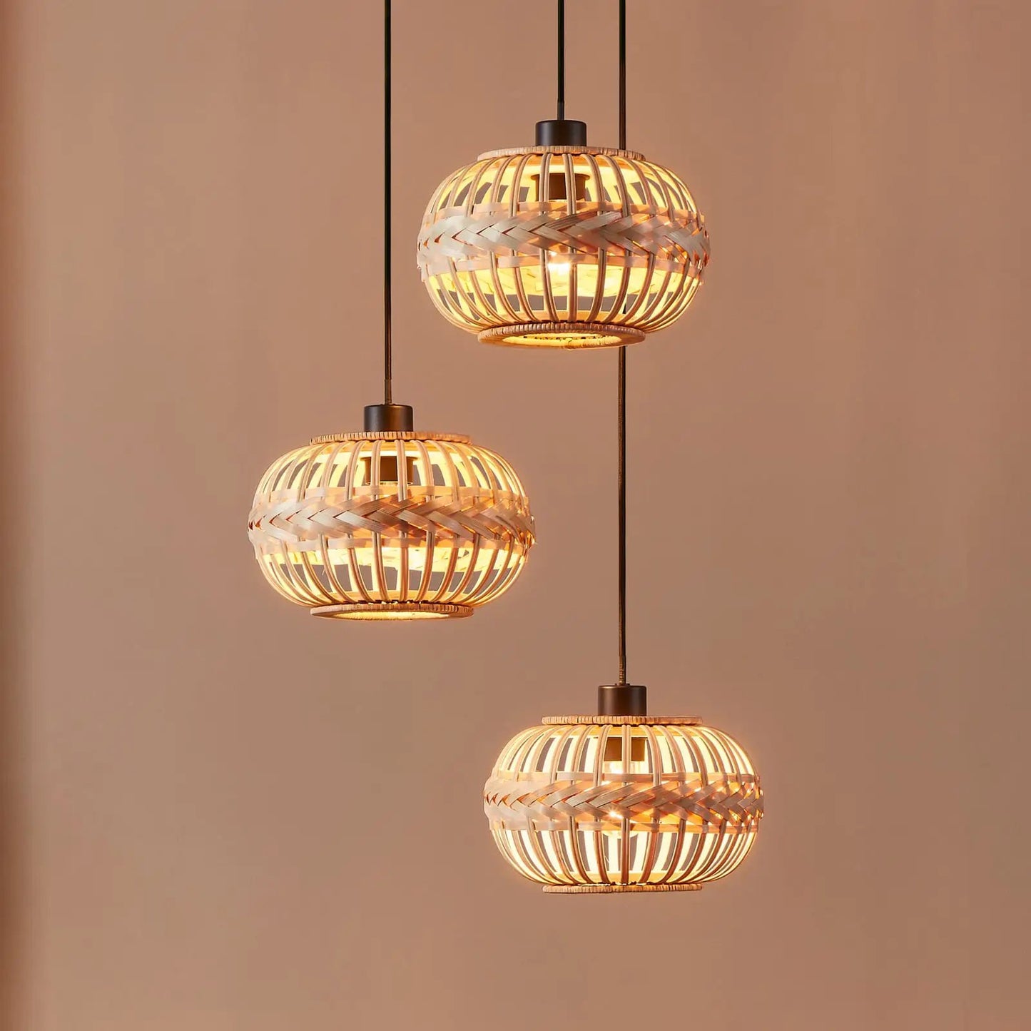 EGLO Amsfield 1 hanging light, 3-bulb, round