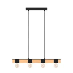 EGLO Bailrigg pendant light, four-bulb