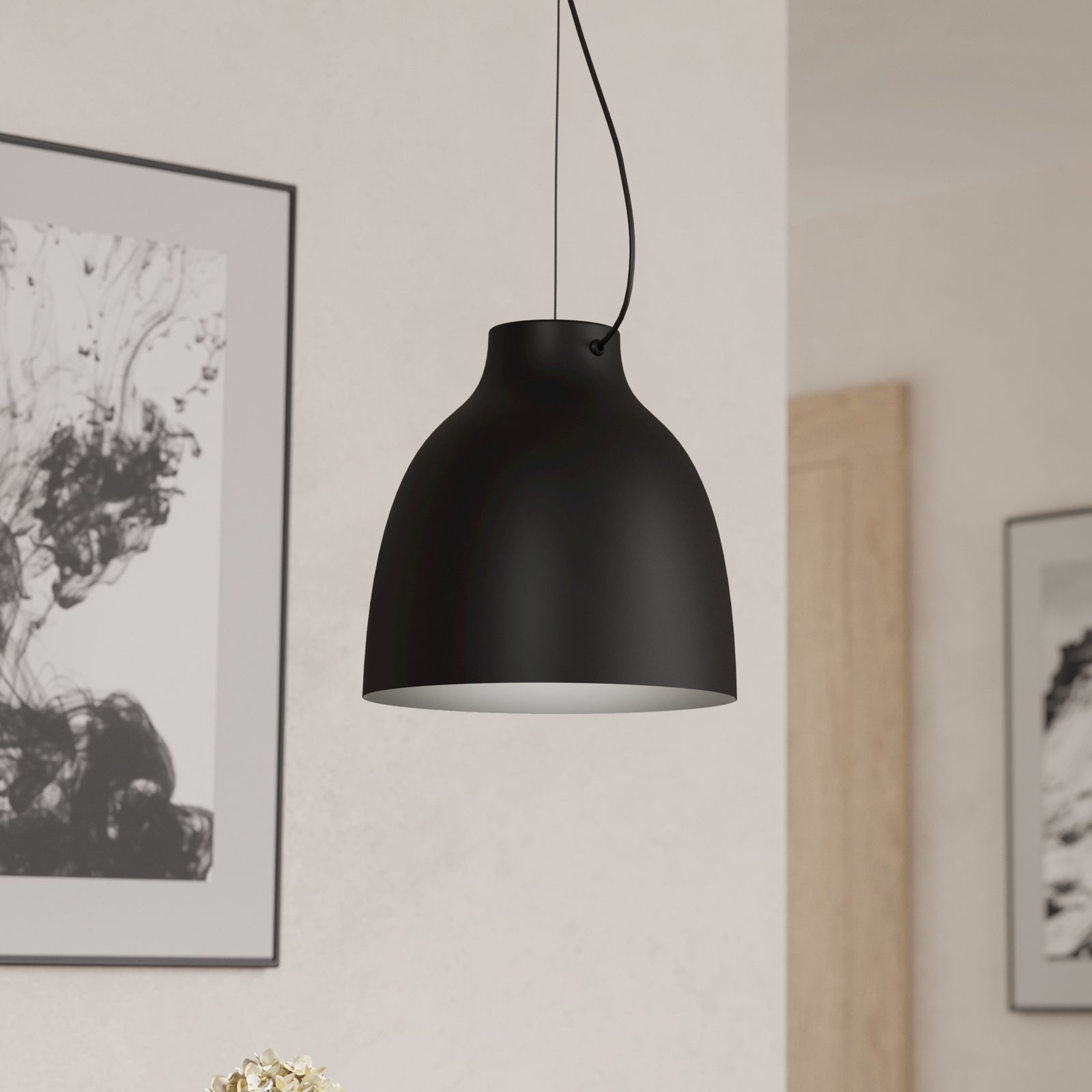 EGLO Camasca pendant light, one-bulb, black