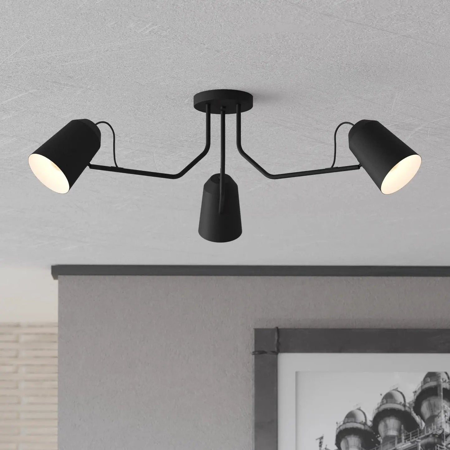Loreto ceiling light, 3-bulb