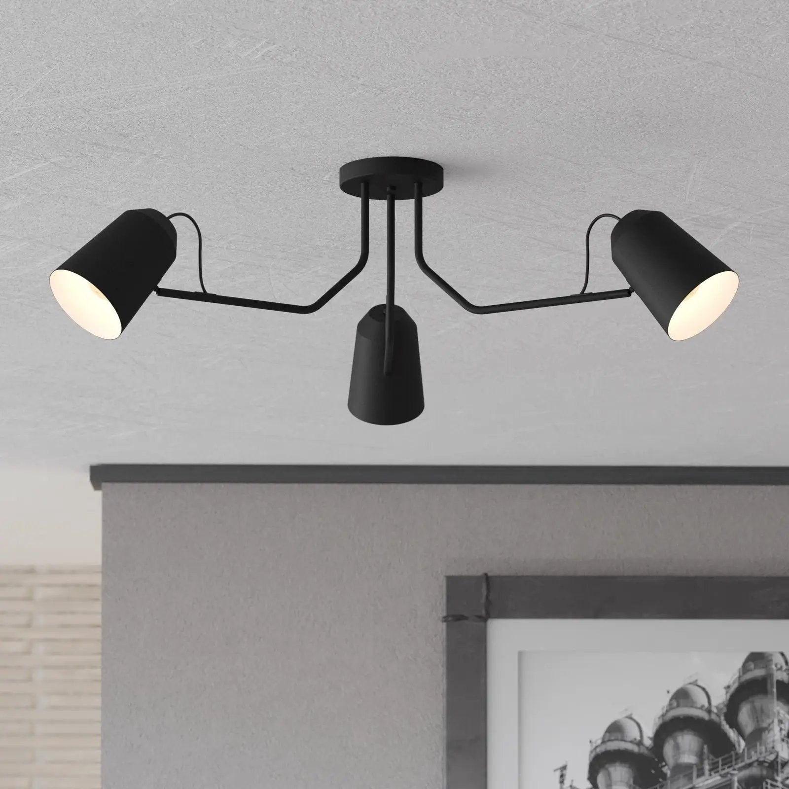 Loreto ceiling light, 3-bulb