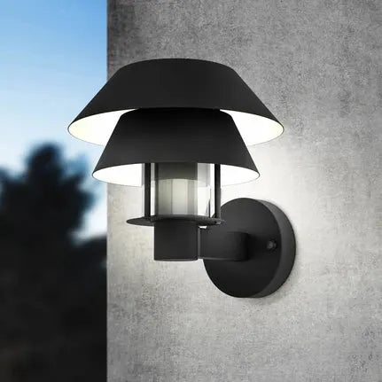 Chiappera outdoor wall light, double lampshade