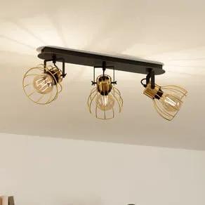 EGLO Sambatello ceiling lamp 3-bulb black/gold