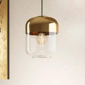 EGLO Maryvilla pendant light, gold/clear, one-bulb
