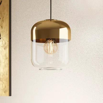 EGLO Maryvilla pendant light, gold/clear, one-bulb