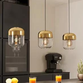 EGLO Maryvilla pendant light gold/clear, 3-bulb