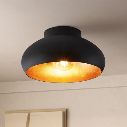 EGLO Mogano 2 ceiling light, Ø 28 cm, black/gold