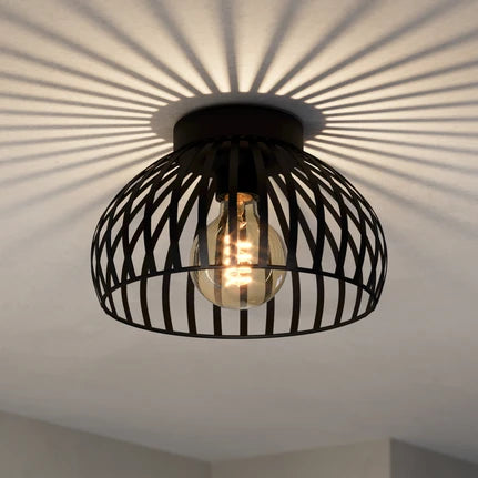 EGLO Mogano 3 ceiling light cage lampshade Ø 28 cm