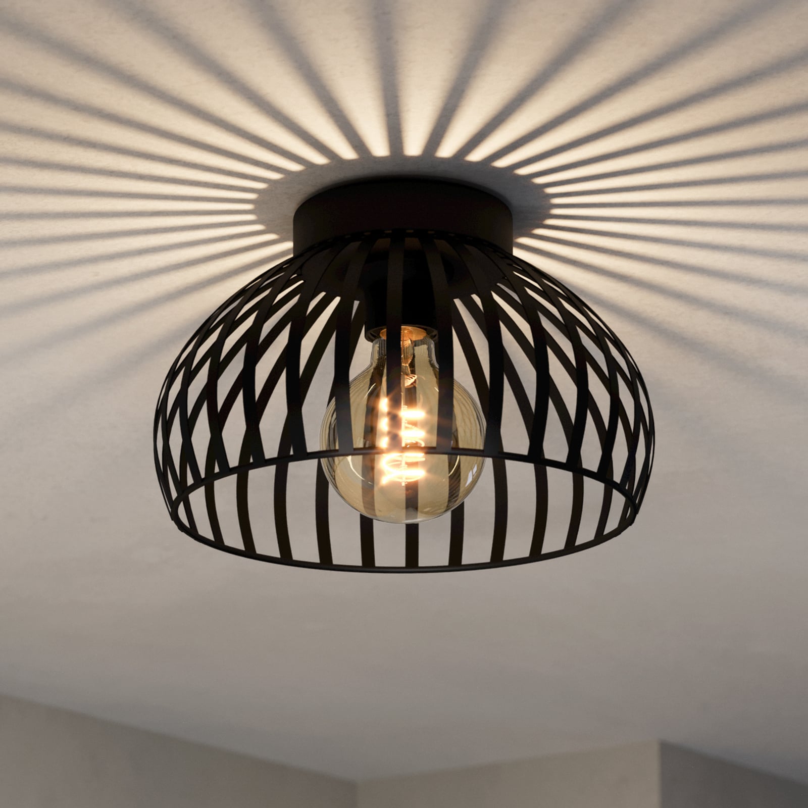 EGLO Mogano 3 ceiling light cage lampshade Ø 28 cm