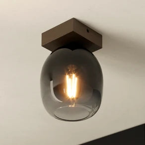 EGLO Filago ceiling light, smoked glass, 1-bulb