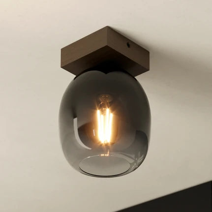 EGLO Filago ceiling light, smoked glass, 1-bulb