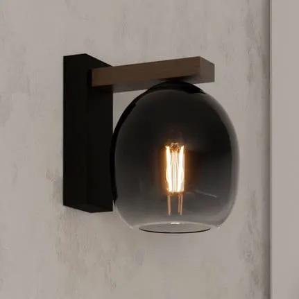 EGLO Filago wall light, smoked glass, 1-bulb