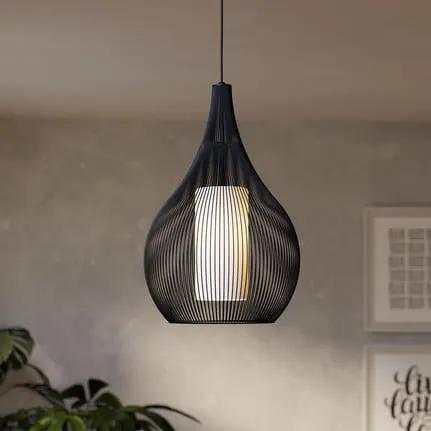 EGLO Razoni 1 pendant light, one-bulb, black