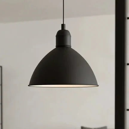 Priddy vintage pendant light, 1-bulb, black