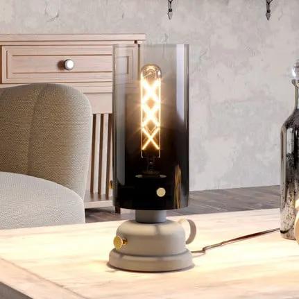 Gargrave table lamp with an oil lamp design