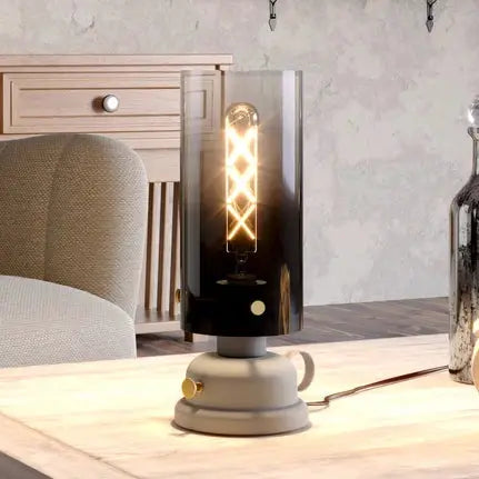 Gargrave table lamp with an oil lamp design