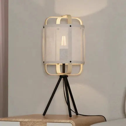 Surfleet table lamp bamboo/linen lampshade