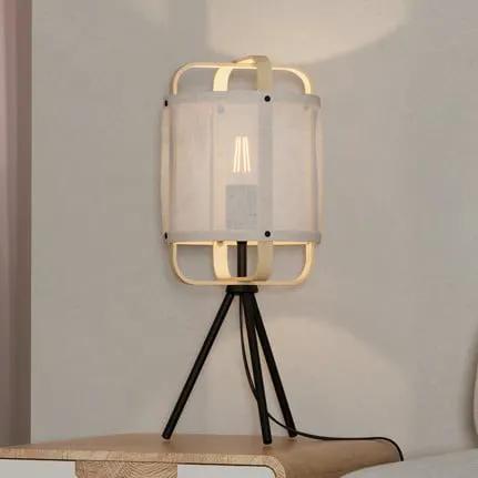 Surfleet table lamp bamboo/linen lampshade