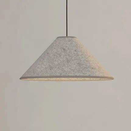 Alsager pendant light, felt lampshade, cone