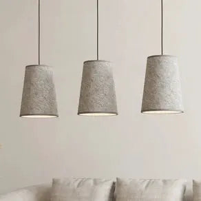 Alsager pendant light with 3 felt lampshades