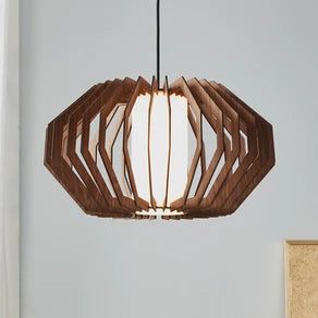 Rusticaria pendant light with wooden struts