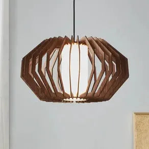 Rusticaria pendant light with wooden struts