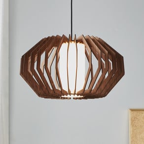 Rusticaria pendant light with wooden struts