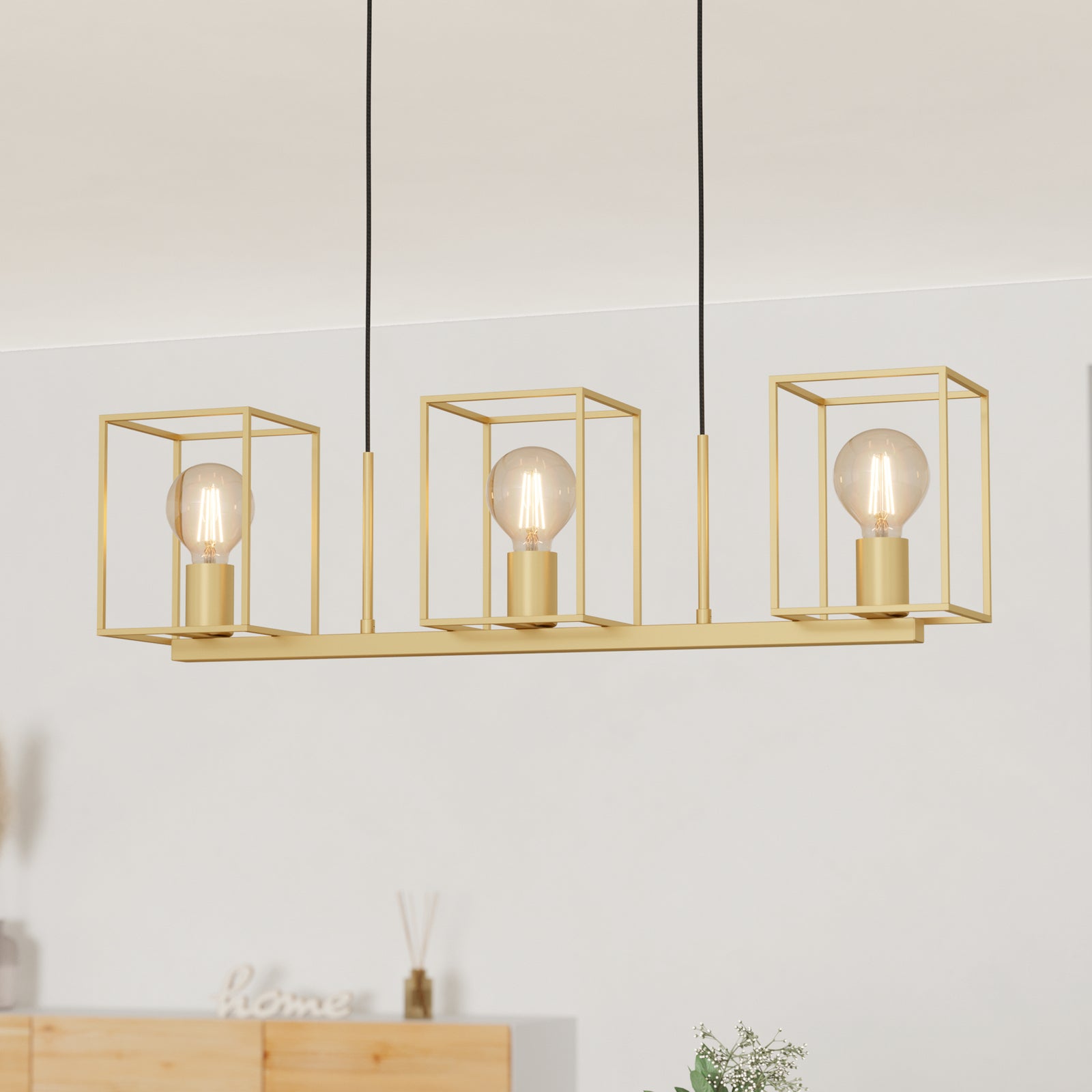 Cumiole pendant light, 3-bulb