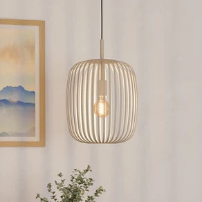 Romazzina pendant light, beige, Ø 33 cm, metal, E27