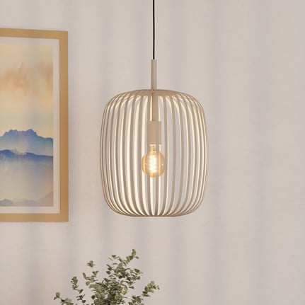 Romazzina pendant light, beige, Ø 33 cm, metal, E27