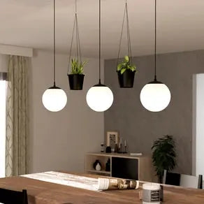 Rondo 3 hanging light flower pot 3-bulb black