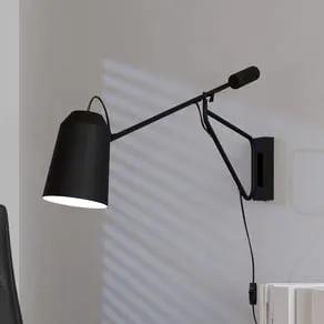 Loreto 1 wall light with a long arm and plug